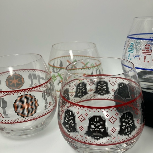 Star Wars Ugly Sweater holiday drink Set of 4 - Picture 7 of 15